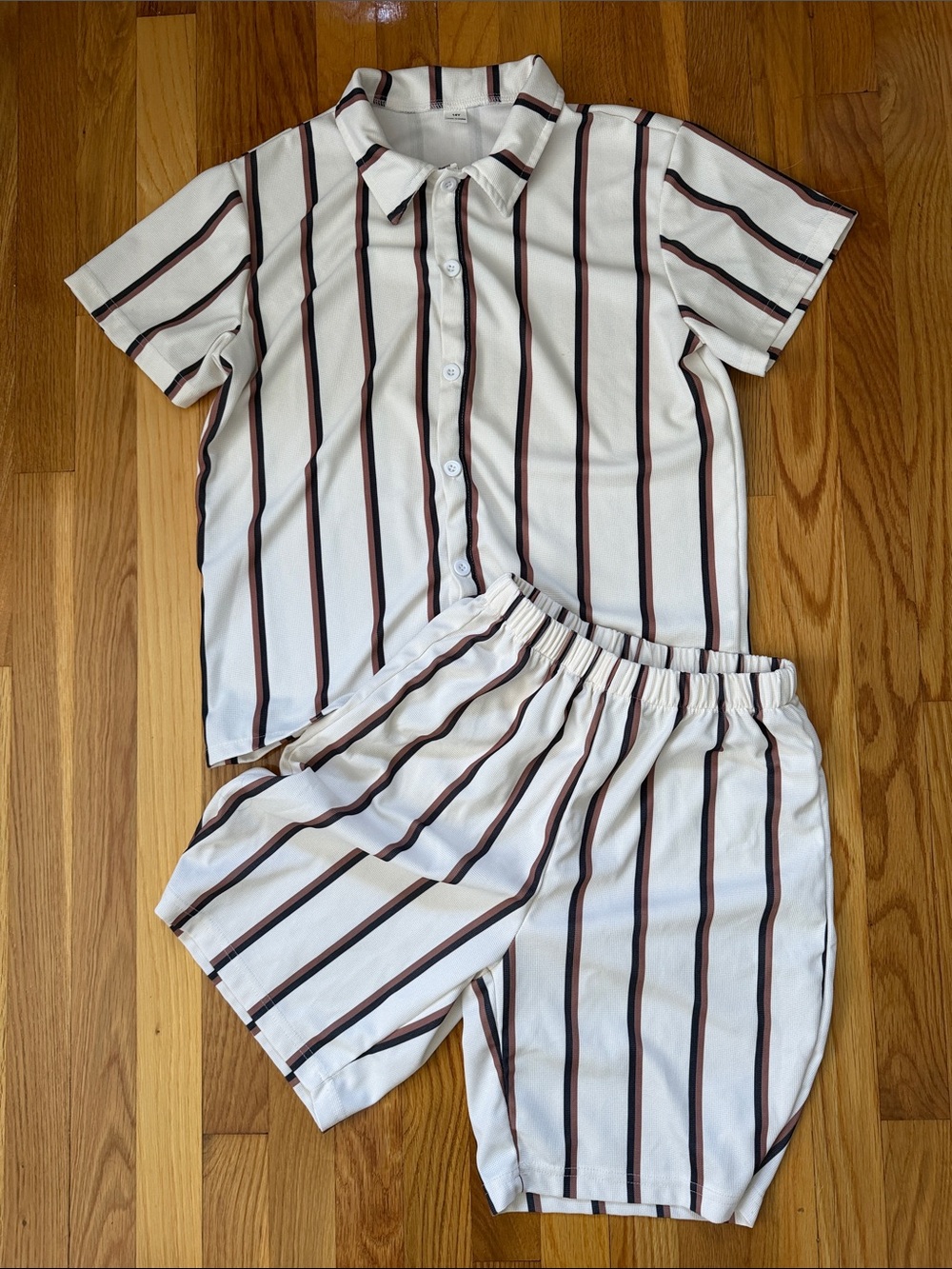 Striped Matching Short and Top Set
